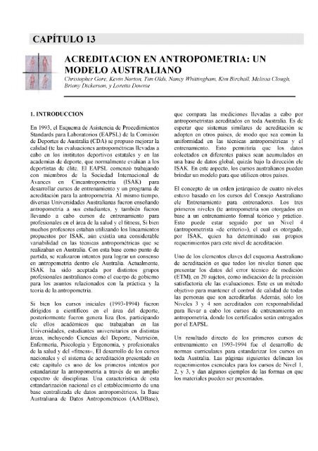 Antropometrica Un libro de referencia sobre mediciones corporales humanas para la educación en deportes y salud - Kevin Norton, Tim Olds