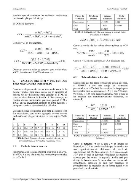 Antropometrica Un libro de referencia sobre mediciones corporales humanas para la educación en deportes y salud - Kevin Norton, Tim Olds