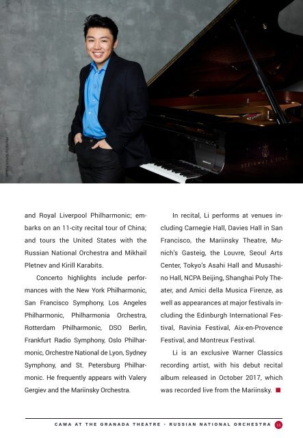 Russian National Orchestra—February 27, 2019—CAMA's International Series at The Granada Theatre, Santa Barbara