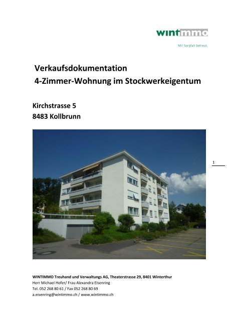 Verkaufsdokumentation 4-Zimmer-Wohnung im Stockwerkeigentum