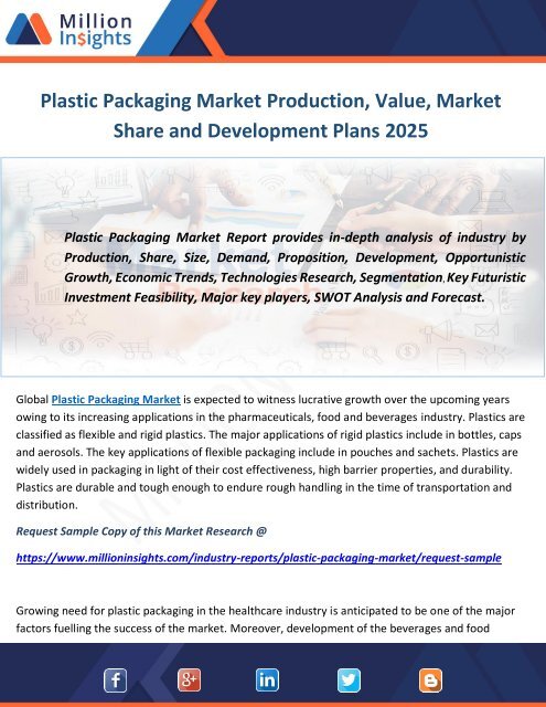 Plastic Packaging Market Production, Value, Market Share and Development Plans 2025