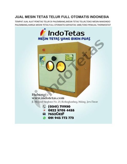 MESIN PENETAS TELUR DI PALEMBANG -0822-5705-4455