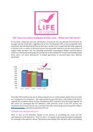 IVF: Success rates, multiple births, cost… What are the facts?