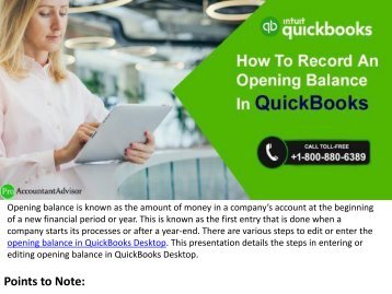 How to Enter or Record the Opening Balance in QuickBooks