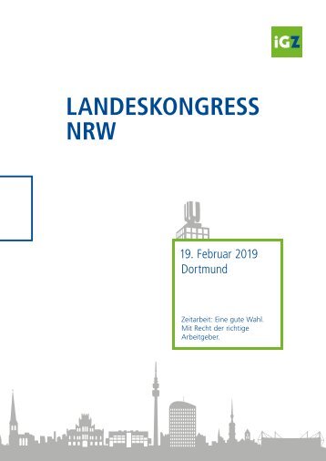 Tagungsmappe iGZ-Landeskongress NRW 2019