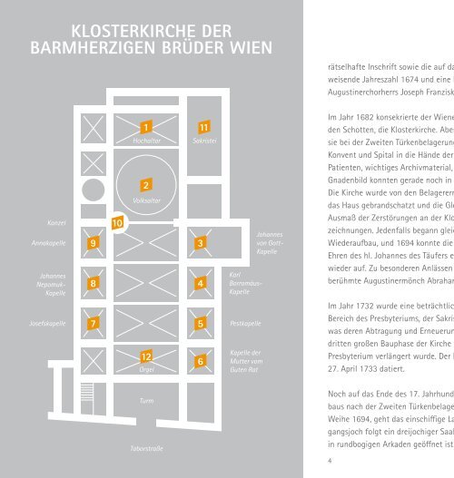 Kirchenführer der Klosterkirche der Barmherzigen Brüder Wien