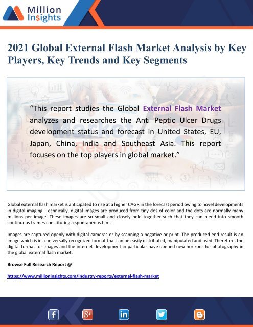 2021 Global External Flash Market Analysis by Key Players, Key Trends and Key Segments