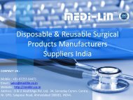 Medilin Surgical Products Manufacturers and Suppliers. Medilin is  one of the leading Indian manufacturer of Disposable Gown, Reusable Surgical Products, Surgical Gowns.