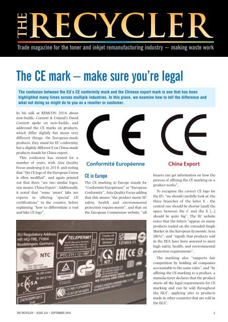CE Feature The Recycler Issue 307