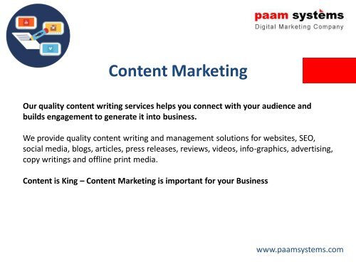 Internet Marketing Services-PAAM Systems India