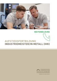 Aufstiegsfortbildung Industriemeister/in Metall (IHK)