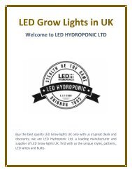 LED Grow Lights in UK