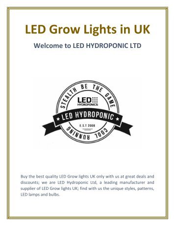 LED Grow Lights in UK