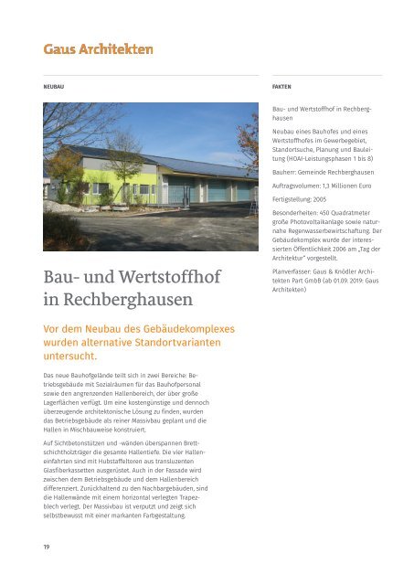 Gaus Architekten: Kindergärten, Schulen und Sporthallen