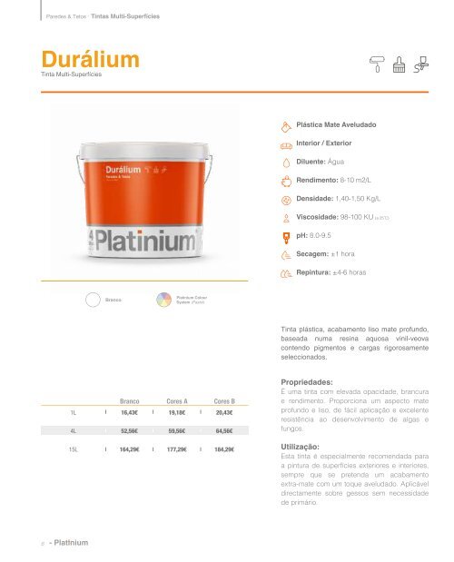 Platinium Catálogo Produtos 2019