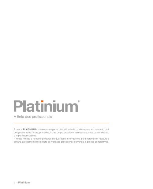 Platinium Catálogo Produtos 2019