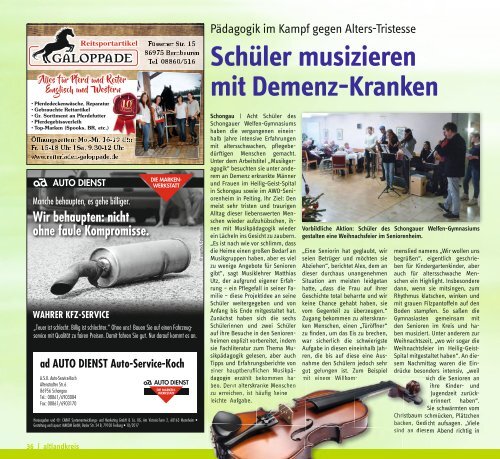 Altlandkreis Ausgabe März/April 2019 - Das Magazin für den westlichen Pfaffenwinkel