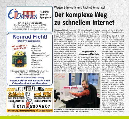 Altlandkreis Ausgabe März/April 2019 - Das Magazin für den westlichen Pfaffenwinkel