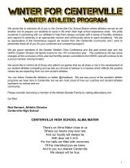 2019 Winter Centerville Elks Athletic Program