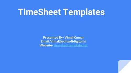 TimeSheet Templates