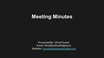 Meeting Minutes