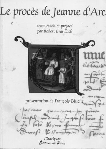 Le Procès de Jeanne d’Arc-Robert Brasillach Éditions de Paris (1941)