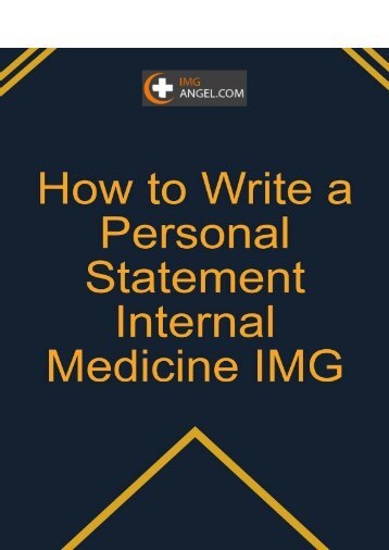 how to write internal medicine personal statement