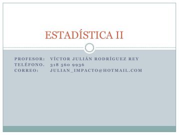 ESTADISTICA II - Presentación