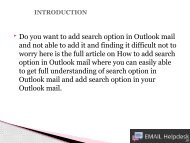How to add search option in outlookmail