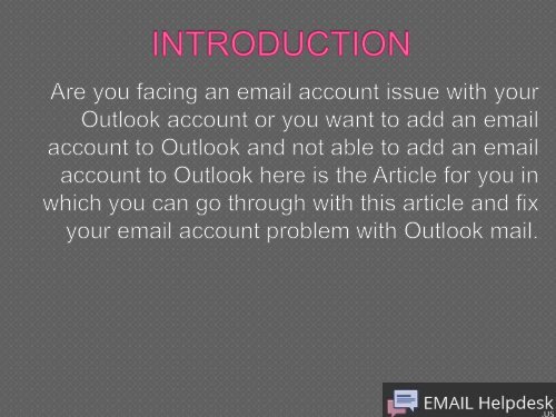 How to add an email account to Outlook-converted