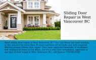 Best Sliding Door Repair in North Vancouver BC