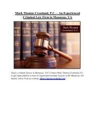 Mark Thomas Crossland, P.C. – An Experienced Criminal Law Firm in Manassas, VA