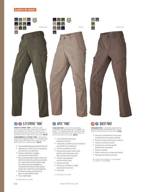 5.11 Tactical - Spring/Summer - French Corporate