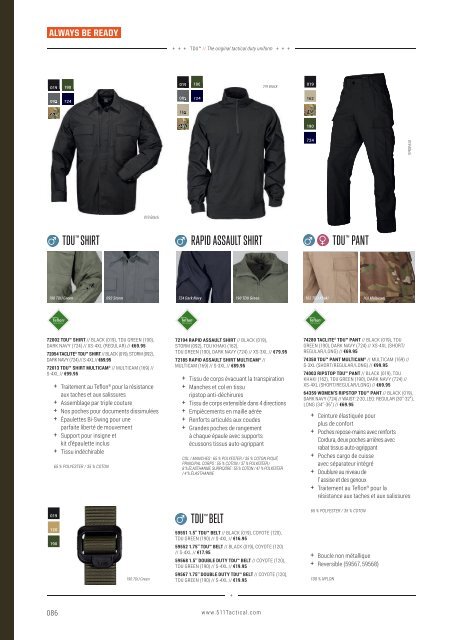 5.11 Tactical - Spring/Summer - French Corporate