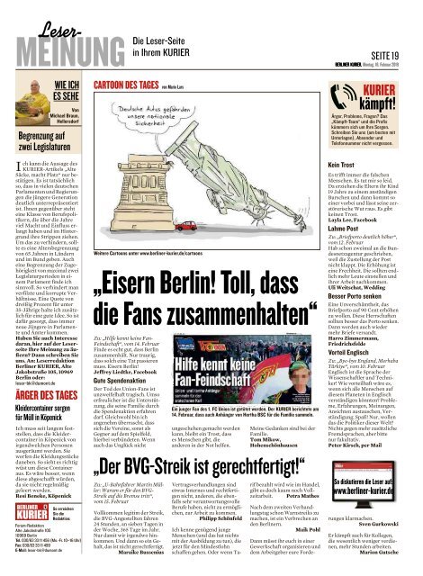 Berliner Kurier 18.02.2019