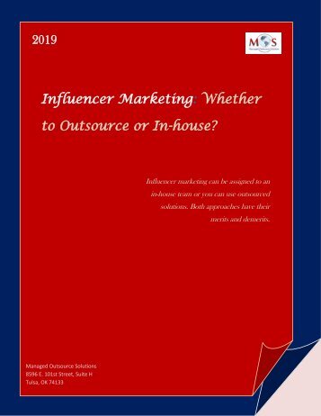 Influencer Marketing Whether to Outsource or In-house
