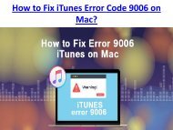 How to Fix iTunes Error Code 9006 on mac