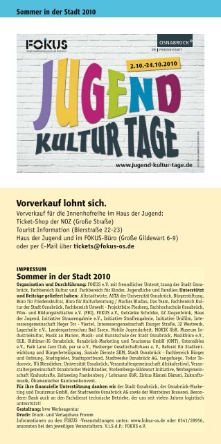 sommer in der stadt sommer in der stadt - Tourismusverband ...