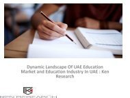 UAE Education Market, Education Market In UAE, Education Industry In UAE, K-12 Schools UAE : ken Research