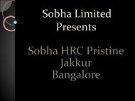 Sobha HRC Pristine - Lush Apartments for Sale in Bangalore