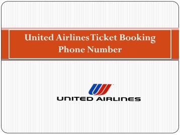 United Airlines Tickets Booking Phone Number +1 844 550 9444 