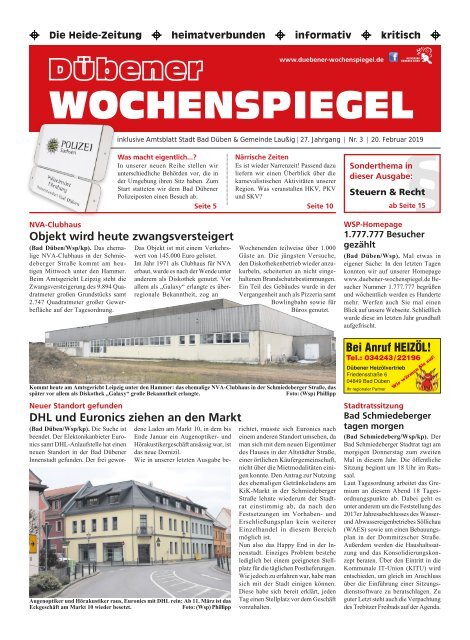 Dübener Wochenspiegel - Ausgabe 03 - Jahrgang 2019