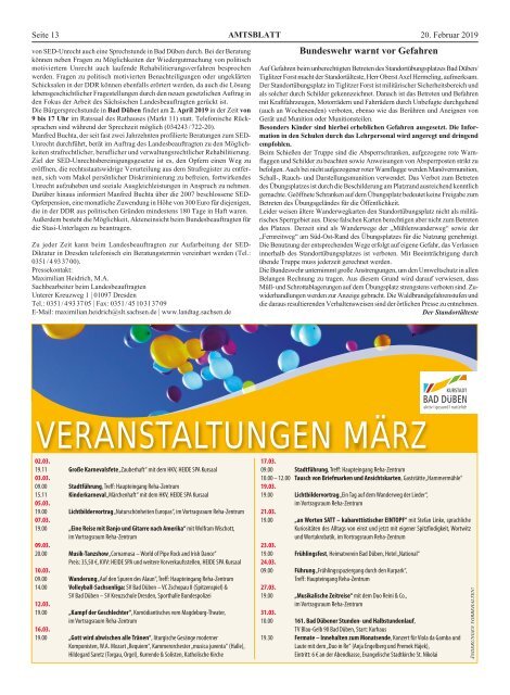 Dübener Wochenspiegel - Ausgabe 03 - Jahrgang 2019