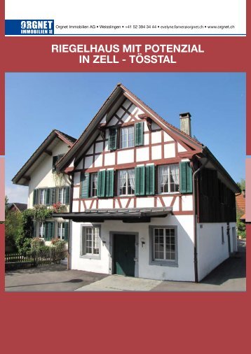 Riegelhaus mit potenzial in zell - tösstal - ImmoScout24