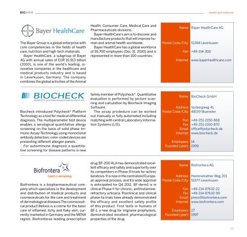 Spot on Biotechnology Business - BIO.NRW