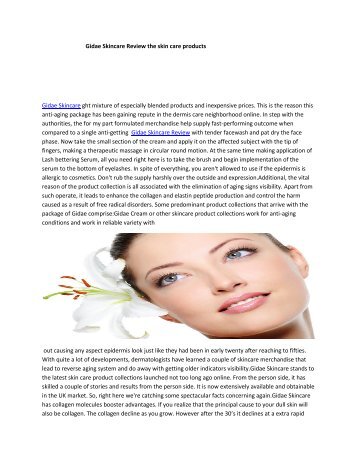 Gidae Skincare Review the skin care products pdf-converted