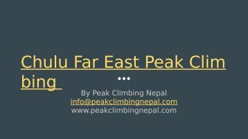 Chulu Far East Peak Climbing 