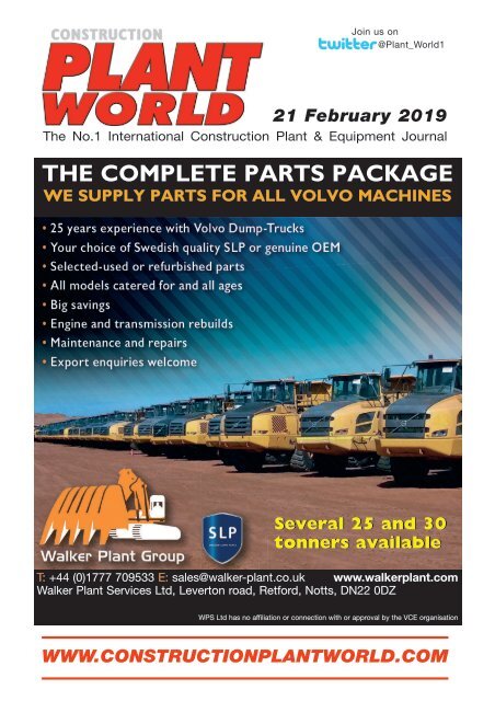 Construction Plant World 21st February 2019 Construction Plant World 21st February 2019