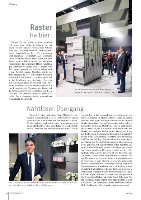 KÜCHENPLANER Ausgabe 01-2019