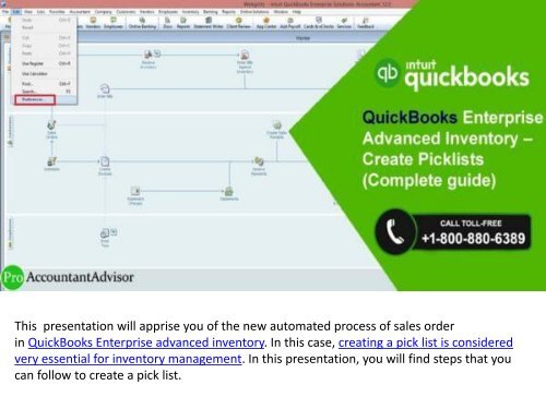 QuickBooks Enterprise Advanced Inventory – Create Picklists (Complete ...